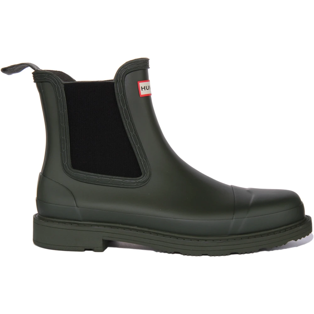 Hunter Men's Green Chelsea Commando Boots