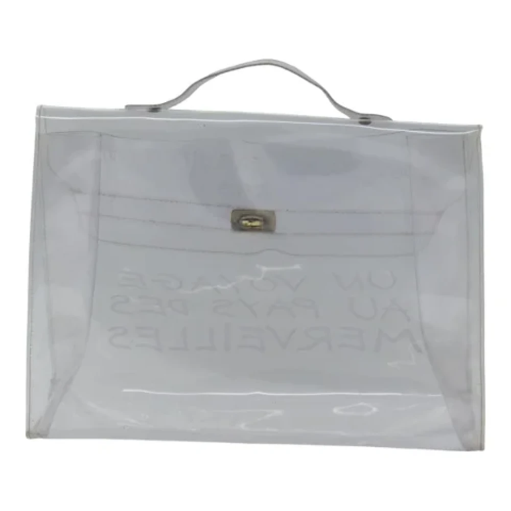 Hermès Vintage Pre-owned Vinyl handbags Gray Dames