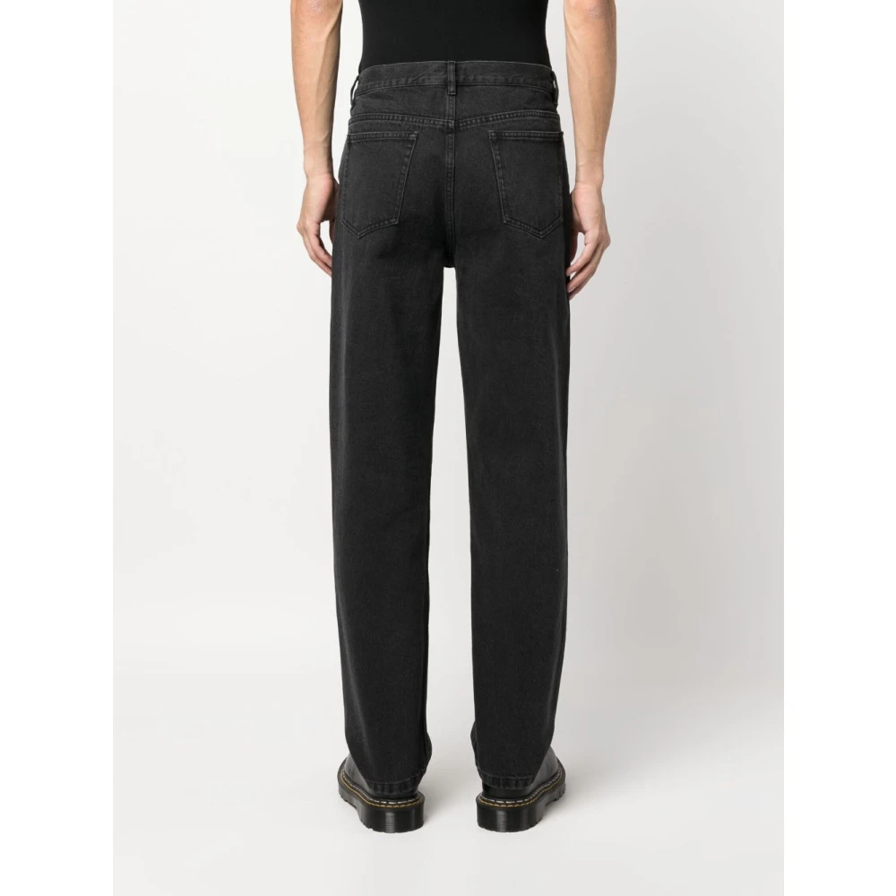 A.p.c. Zwarte denim jeans met rechte pasvorm Black Heren