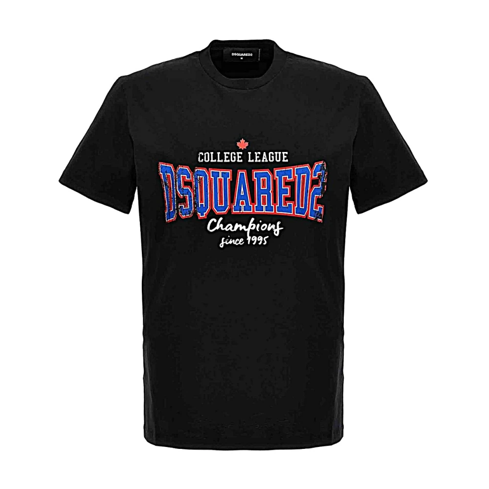 Dsquared2 Casual Katoenen T-shirt Black Heren