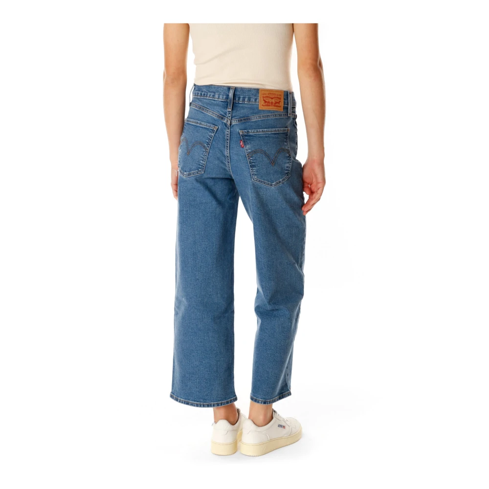 Levi's Hoge taille wijde pijp jeans Blue Dames