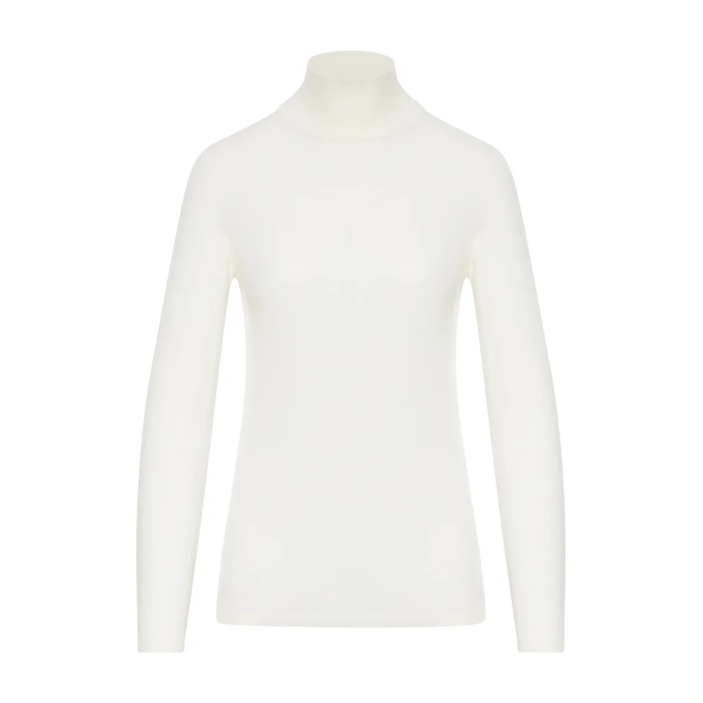 Max Mara White Cashmere Knitwear, Female, M, Meana Turtleneck