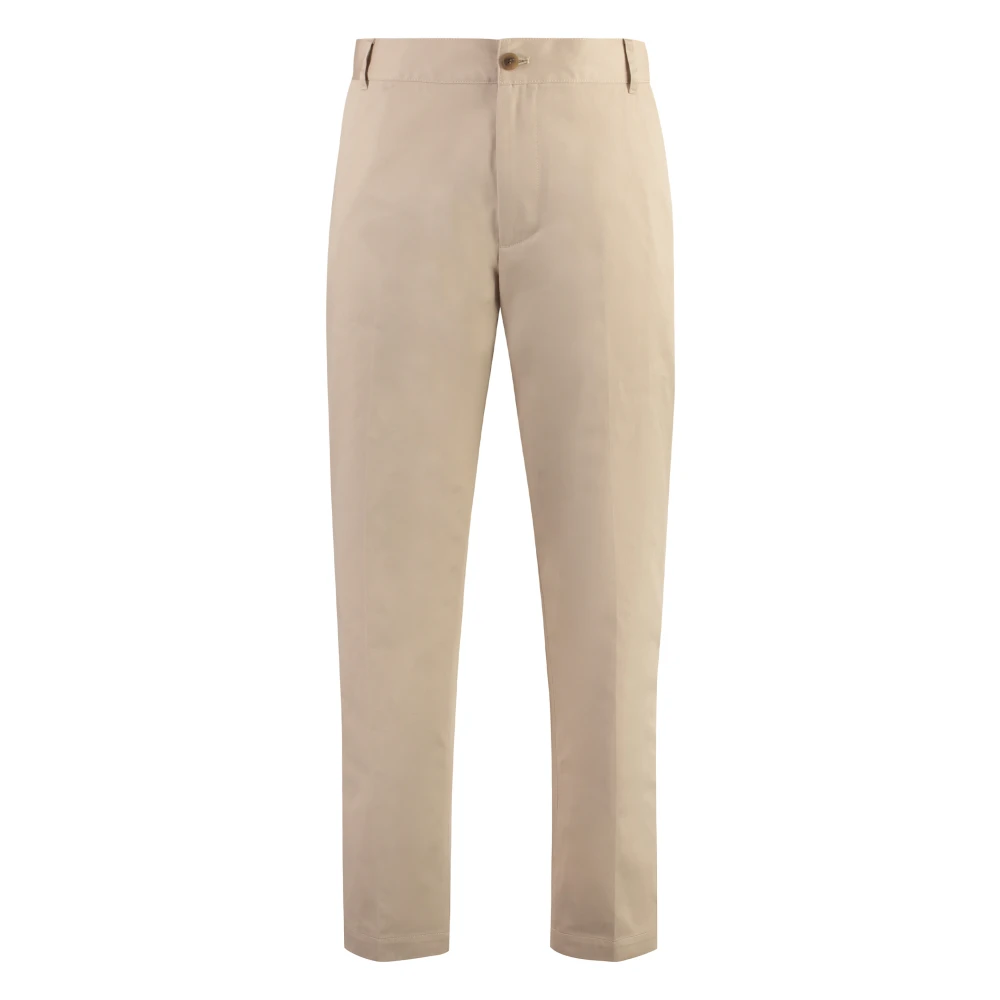 Maison Kitsuné Beige Chinos, Male, S, Handwriting Straight Fit Chinos