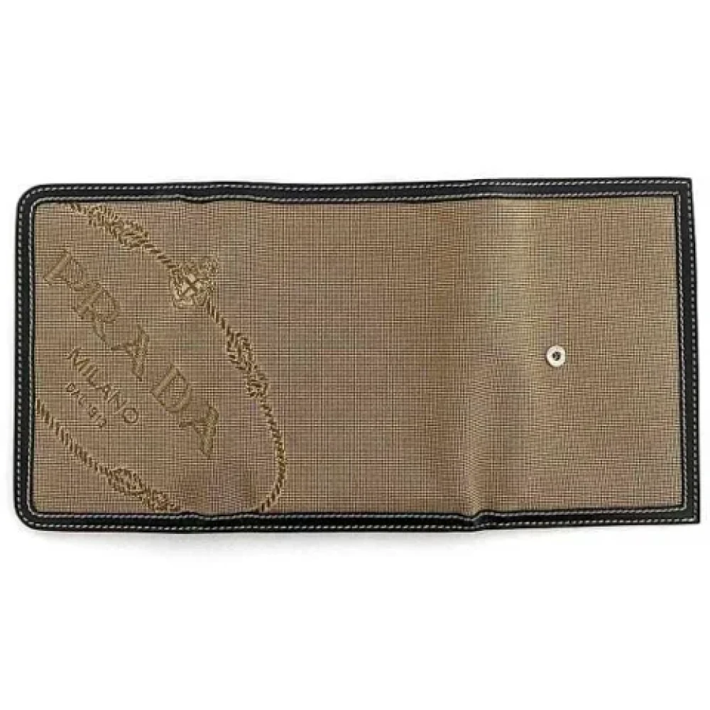 Prada Vintage Pre-owned Leather wallets Beige Dames