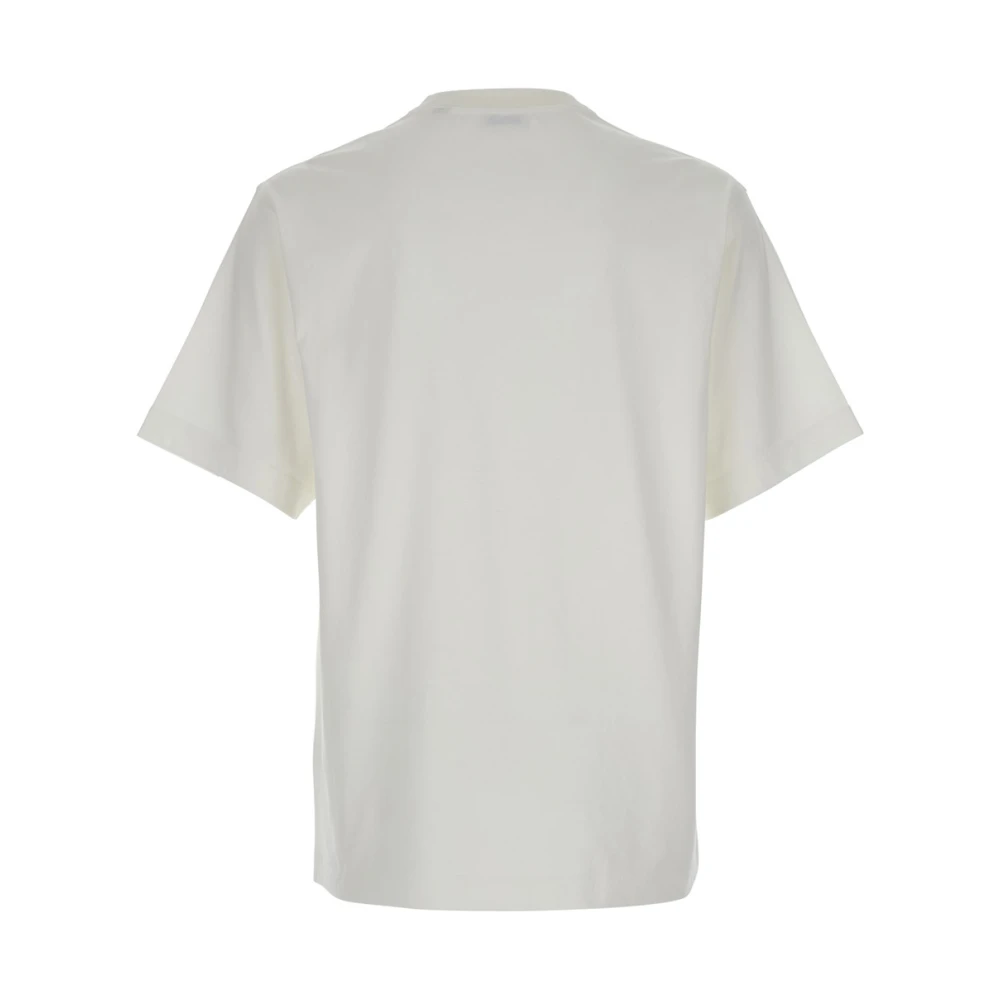 Burberry Wit Equestrian Knight Logo T-Shirt White Heren