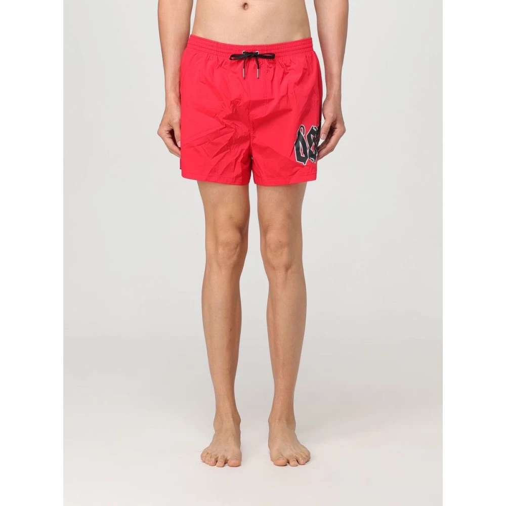 Dsquared2 Midi Boxer Zwembroek Red Heren