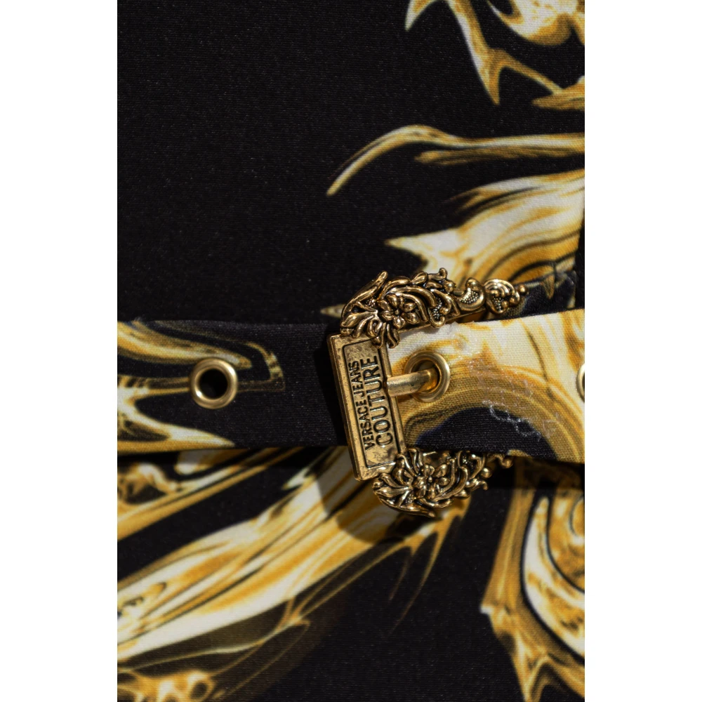 Versace Jeans Couture Blazer met Barocco-motief Black Dames