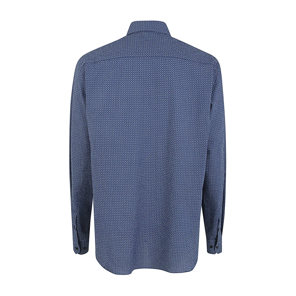 Giorgio Armani Fantasy Casual Shirt Blue Heren