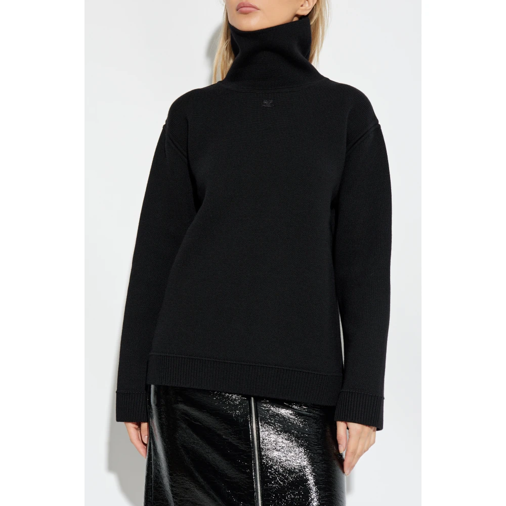 Courrèges Coltrui met geborduurd logo Black Dames