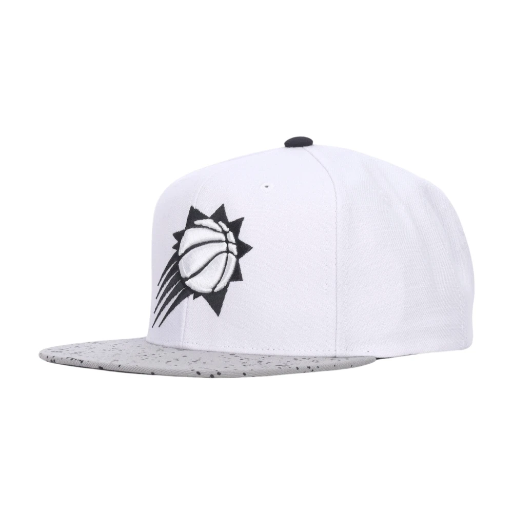 Mitchell & Ness Phoenix Suns Platt Skärm Snapback Keps White, Herr