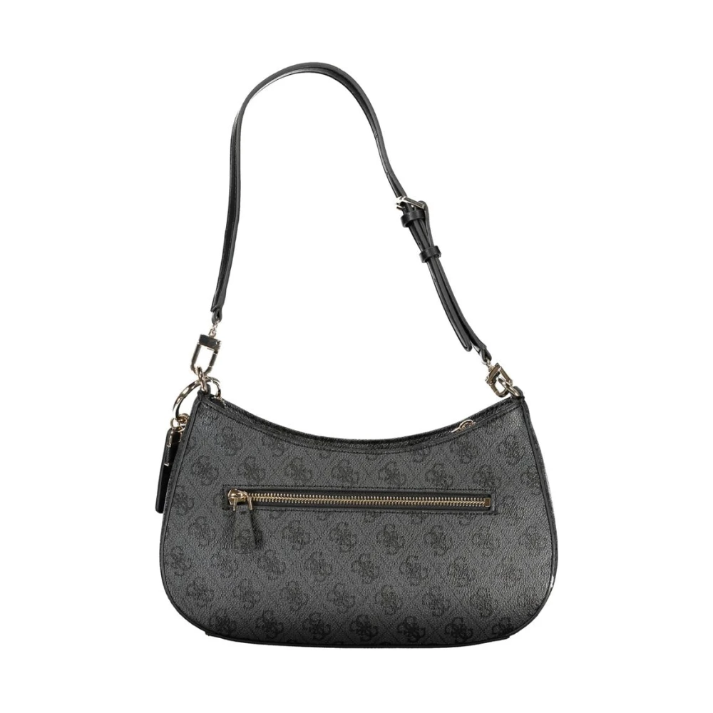 Guess Zwarte polyethyleen schoudertas met verstelbare band Black Dames