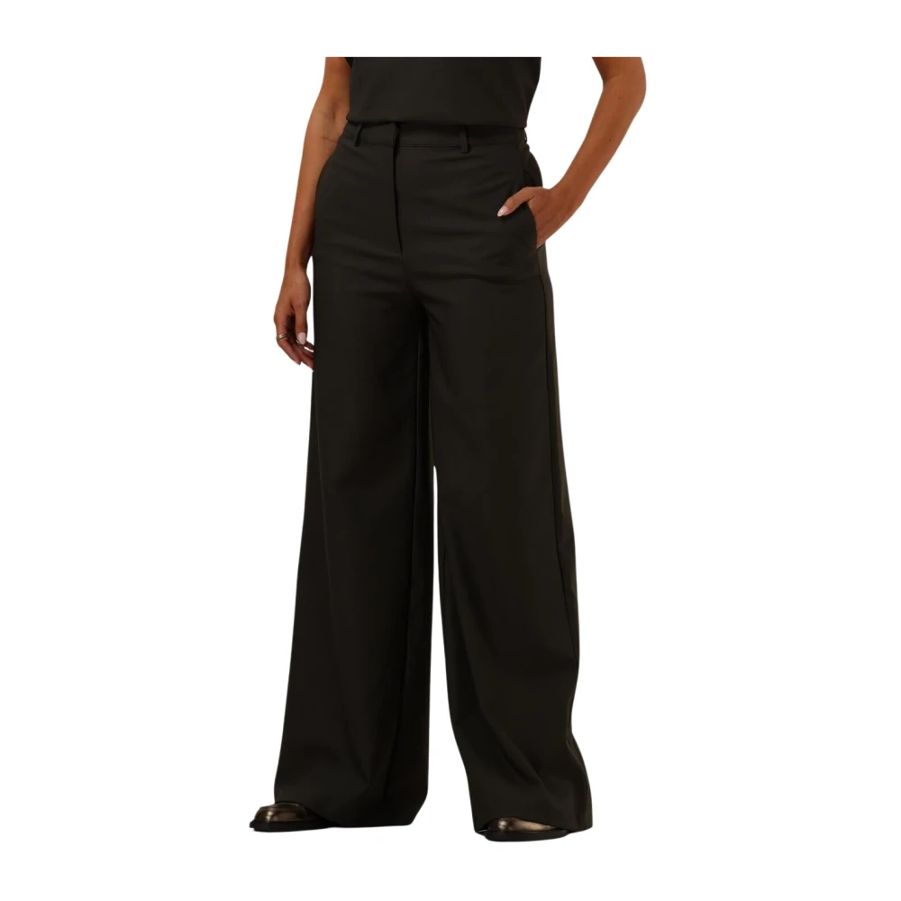 Est'Seven Elegante Groene Broek voor Vrouwen Black Dames