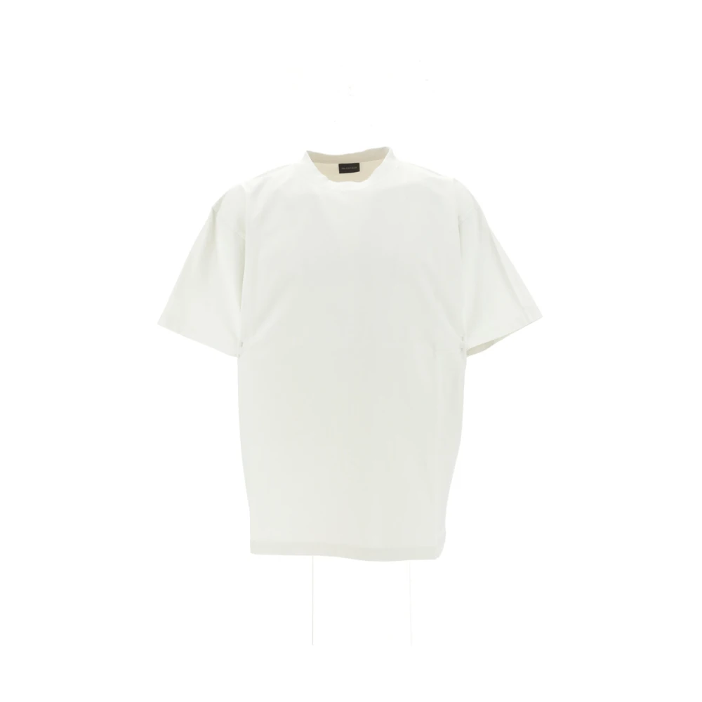 Balenciaga Large Fit T-Shirt S M IN -> Klassieke T-Shirt met Ruime Pasvorm White Heren