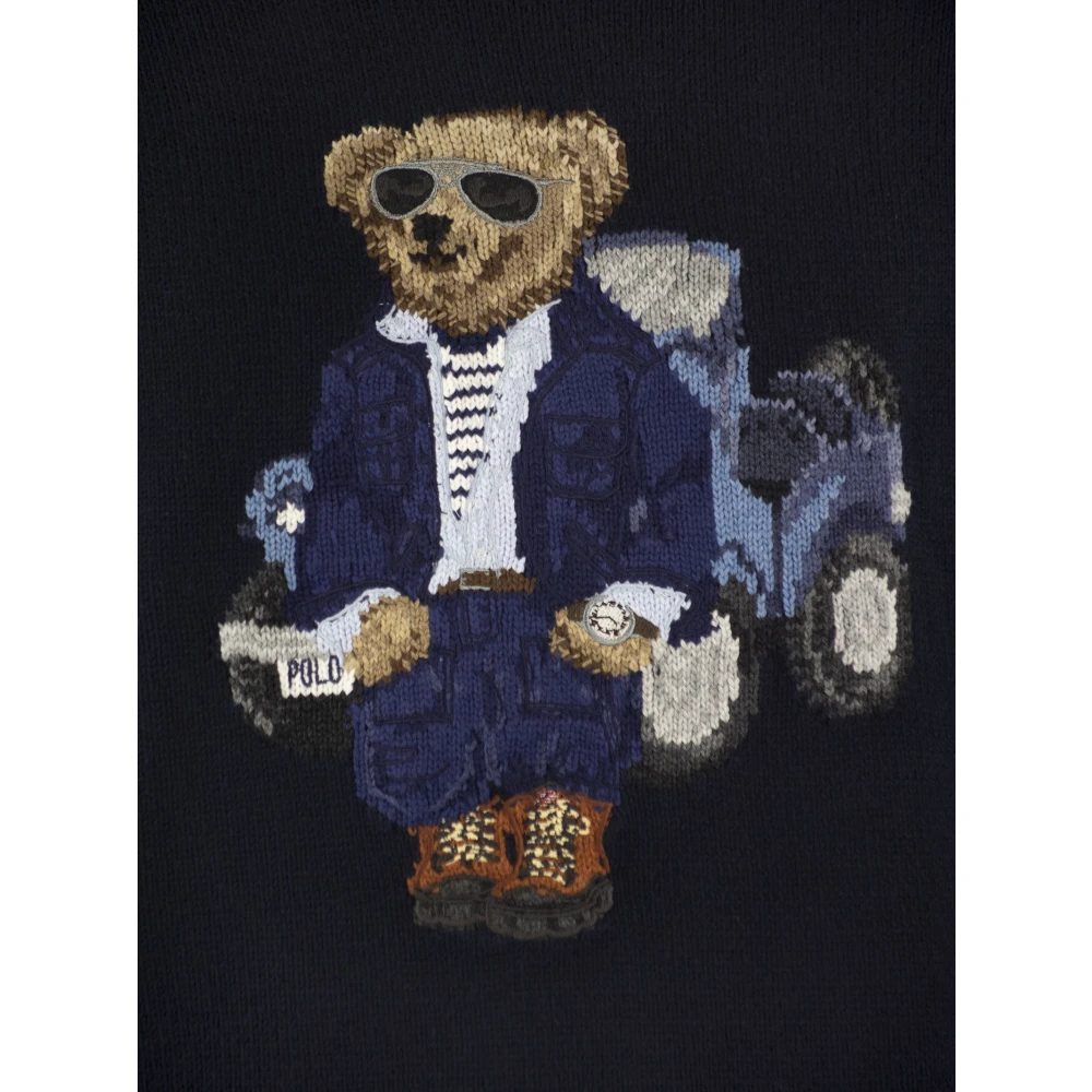 Ralph Lauren Polo Bear Crew Neck Sweater Blue Heren