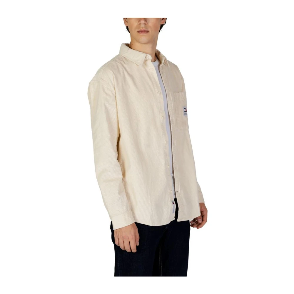 Tommy Jeans Katoenen overhemd in herfst winter collectie Beige Heren