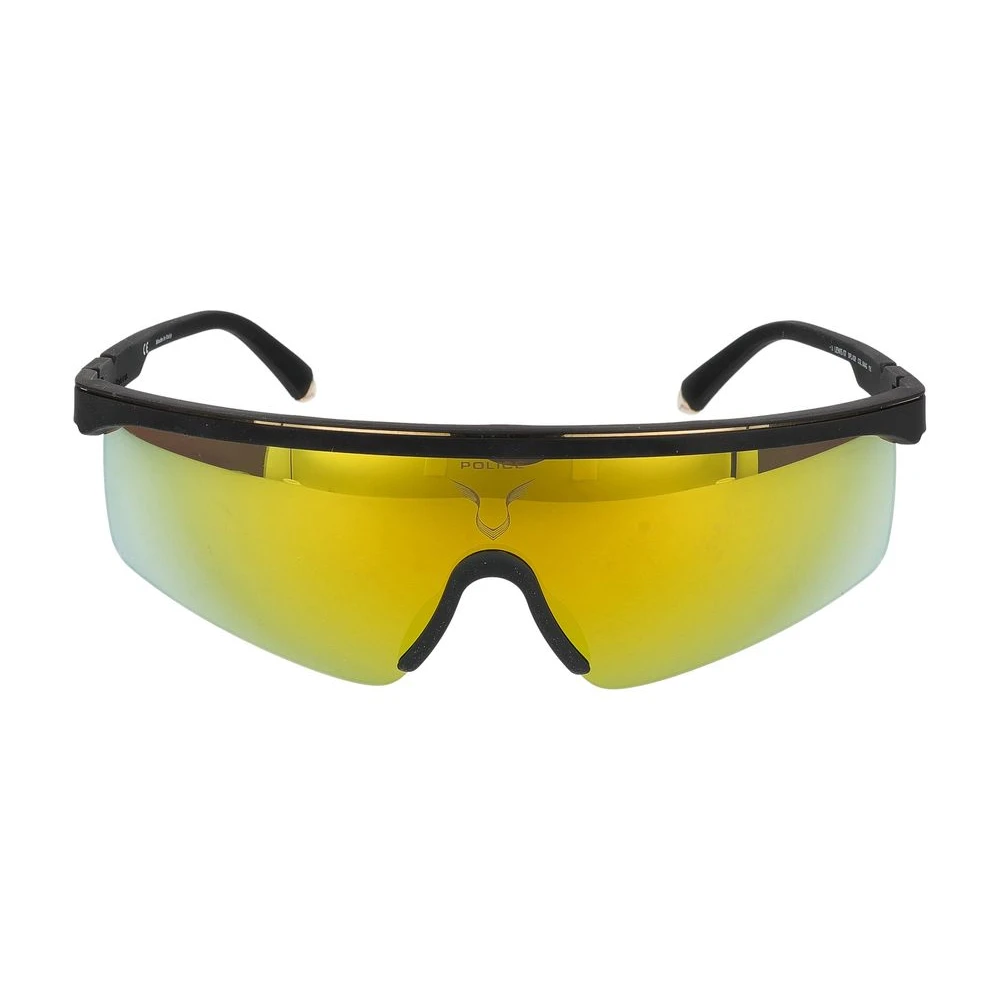 Police Unisex Black Sunglasses, One Size, Rubberized Eyeglasses Spla28 6Aag