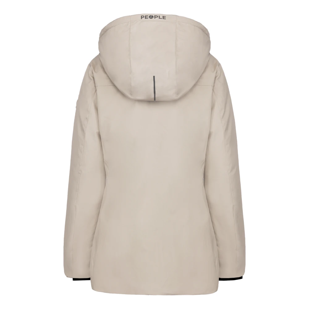 People of Shibuya Technische parka met afneembare capuchon Beige Dames