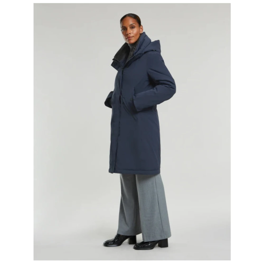 Creenstone Lange Waterdichte Parka Evanna Model Blue Dames