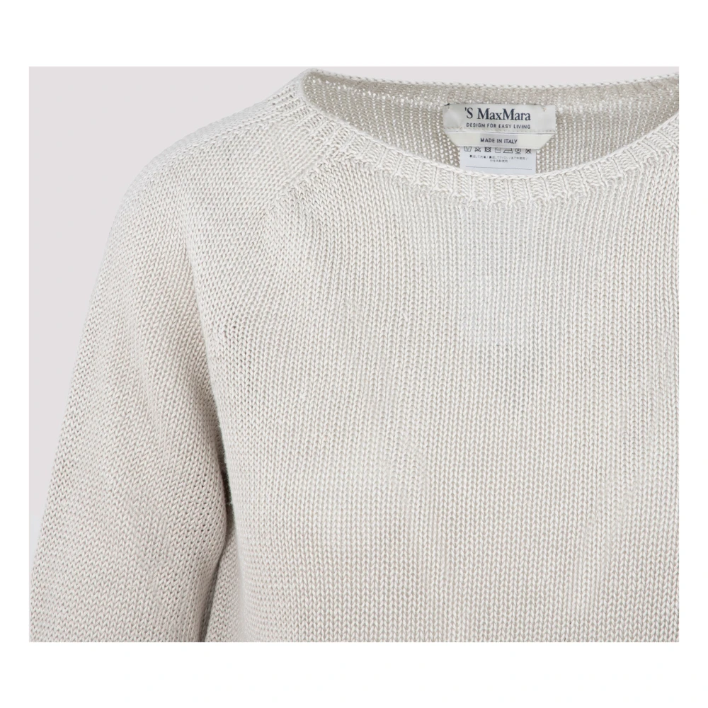 Max Mara Giolino Linen Sweater Gray Dames