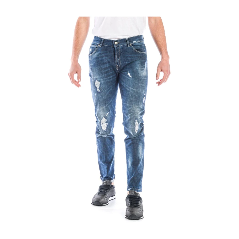 Daniele Alessandrini Men's Blue Slim Fit Jeans, W30, Classic Denim Jeans For