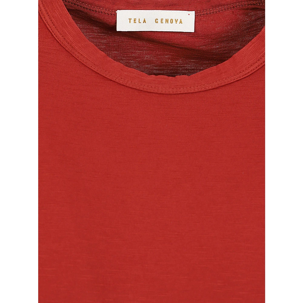 Tela Genova T-Shirts Red Heren