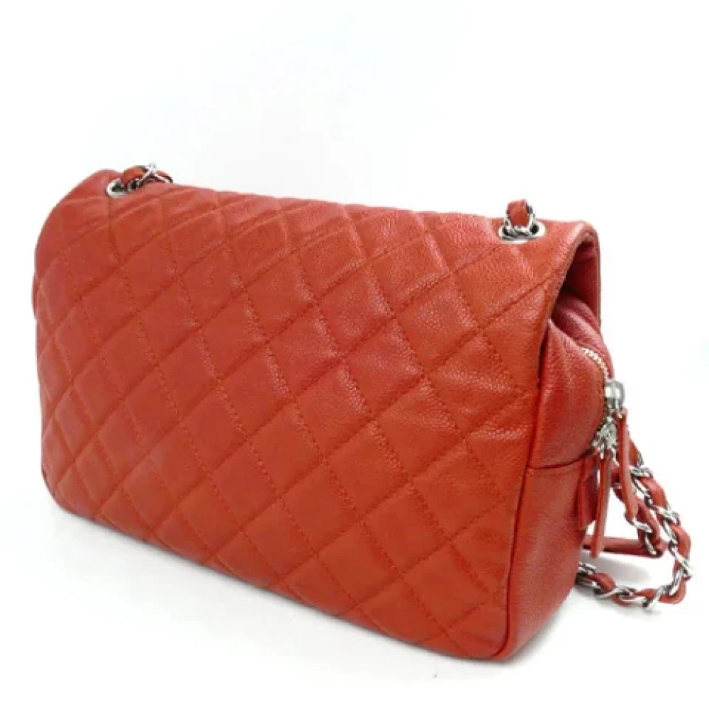 Chanel Vintage Pre-owned Leather chanel-bags Orange Dames