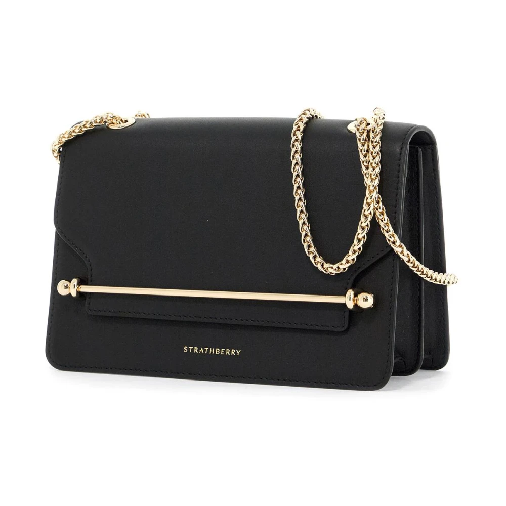 Strathberry Stijlvolle Schoudertas Black Dames
