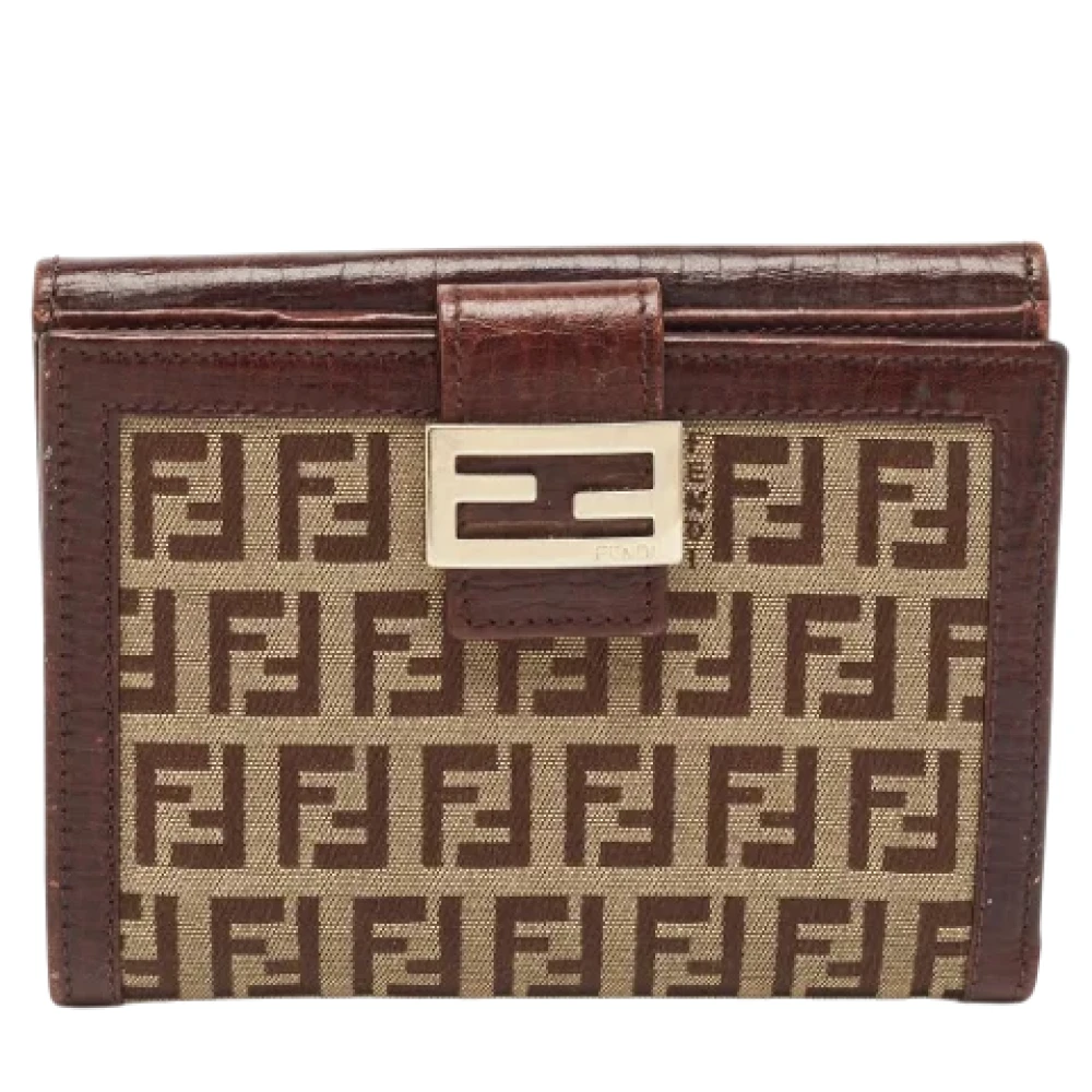 Fendi Vintage Pre-owned Leather wallets Brown Dames