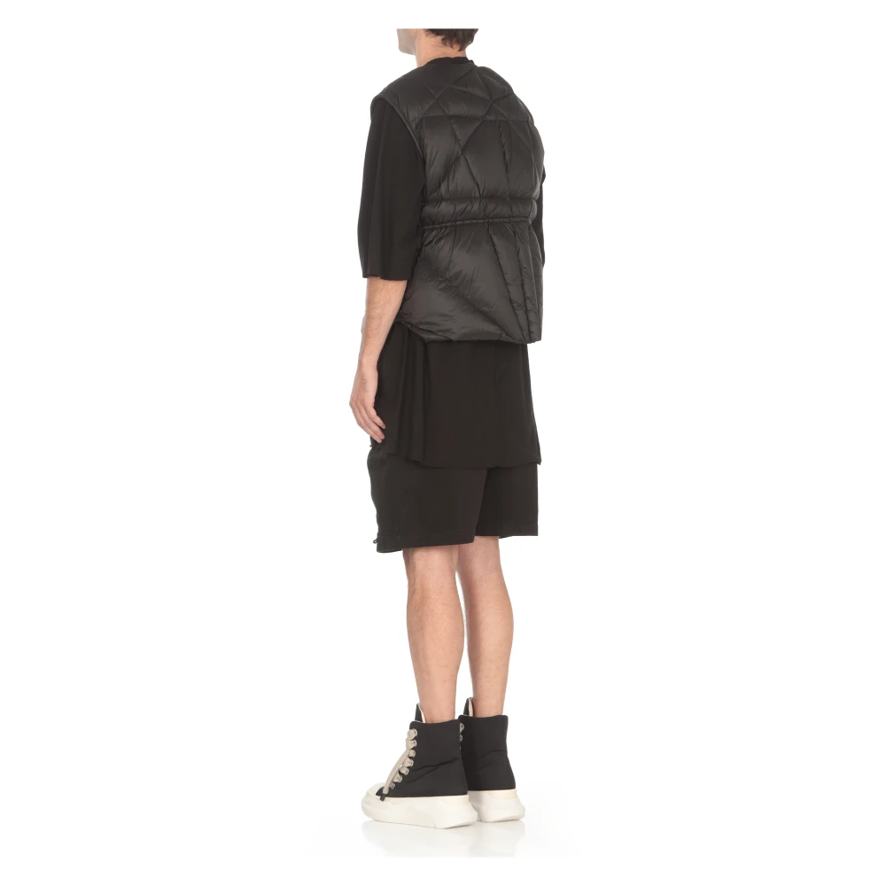 Rick Owens Zwarte Gewatteerde Vest voor Mannen Black Heren