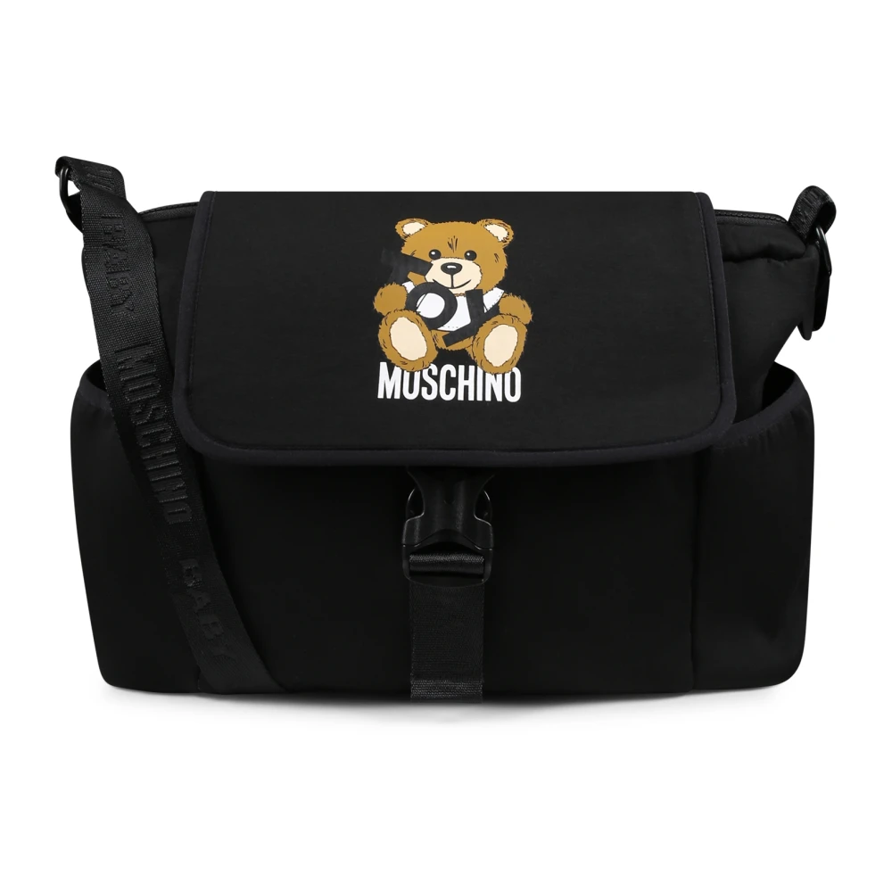 Moschino Zwarte luiertas met Teddy Bear Black Unisex