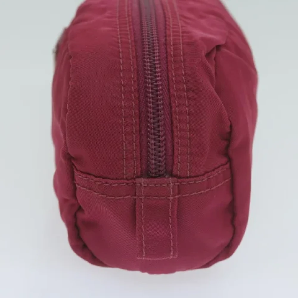 Prada Vintage Pre-owned Nylon pouches Pink Dames