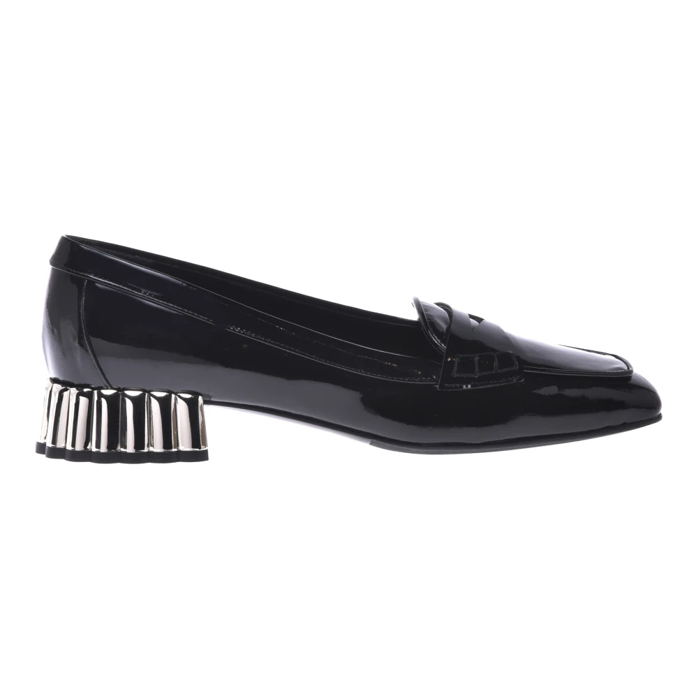 Baldinini Women's Black Patent Leather Court Pump - Pumps - 5 1/2 Uk - Shoes