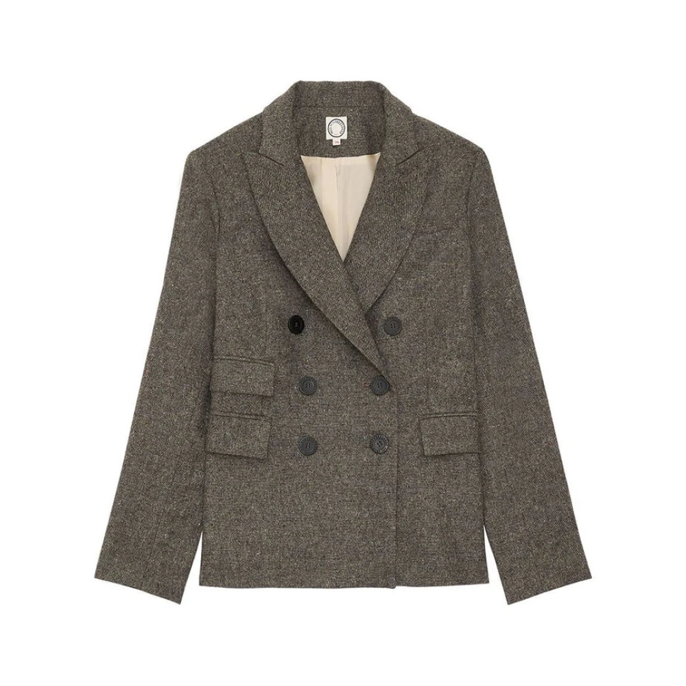 Ines De La Fressange Paris Maurice grijze jas Gray Dames