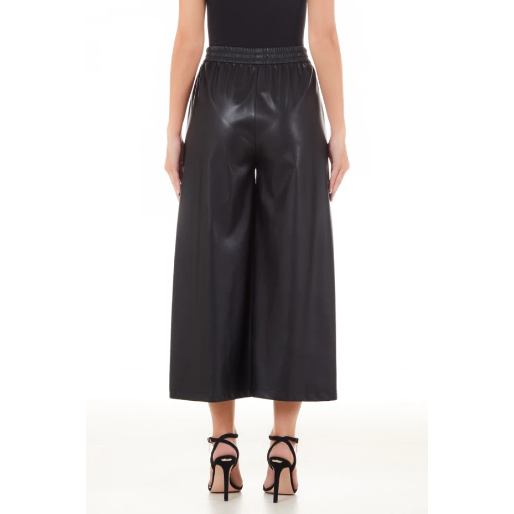 Liu Jo Leather Trousers Black Dames