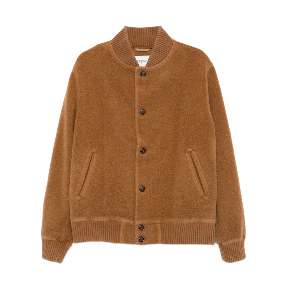 Circolo 1901 Men's Brown Wool Bomber Jacket