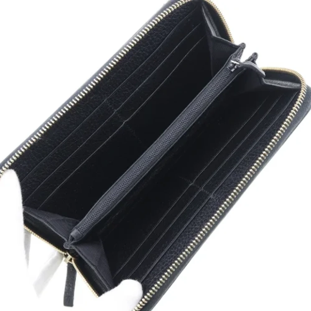 Gucci Vintage Pre-owned Leather wallets Black Dames