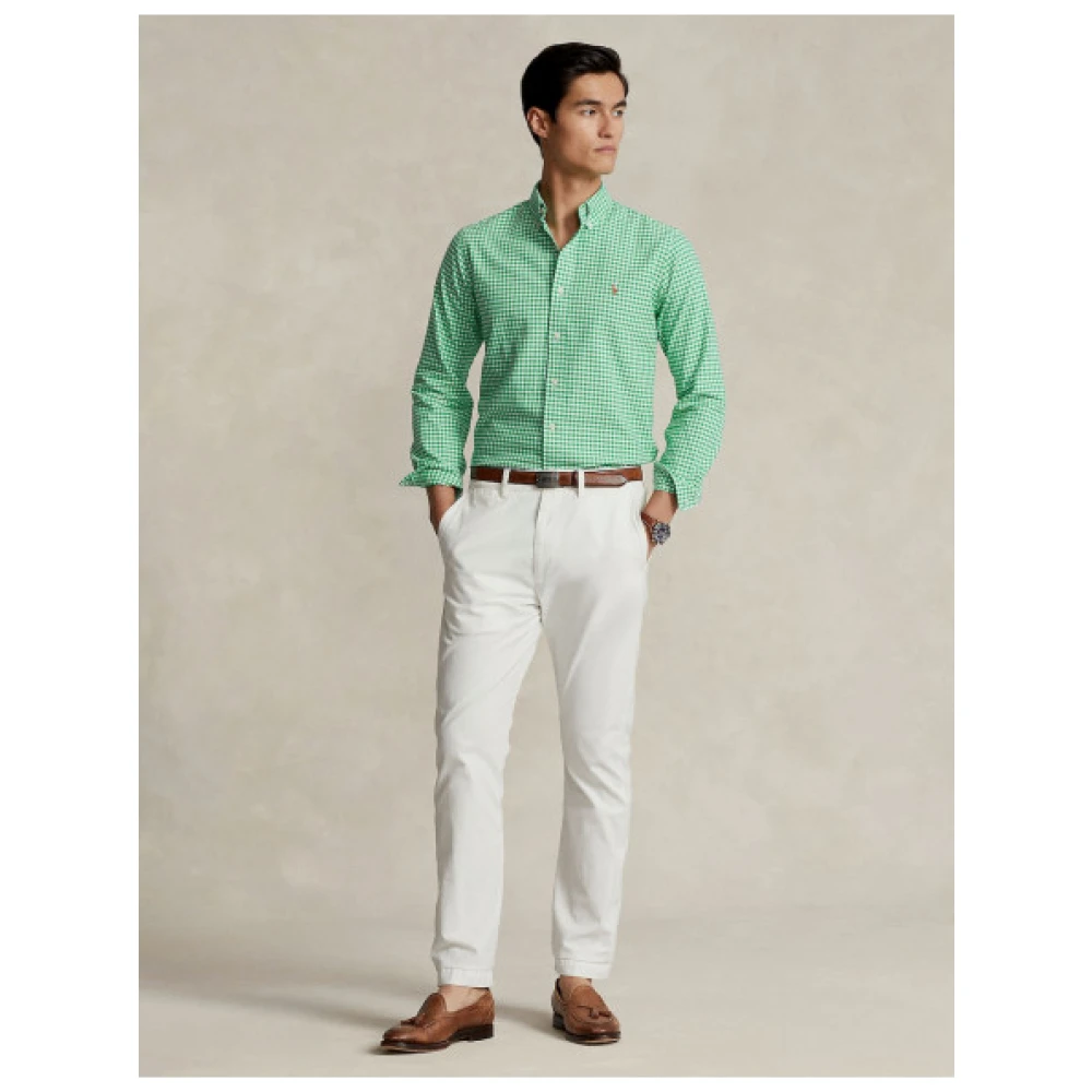 Polo Ralph Lauren Vichy Katoen Oxford Overhemd Green Heren