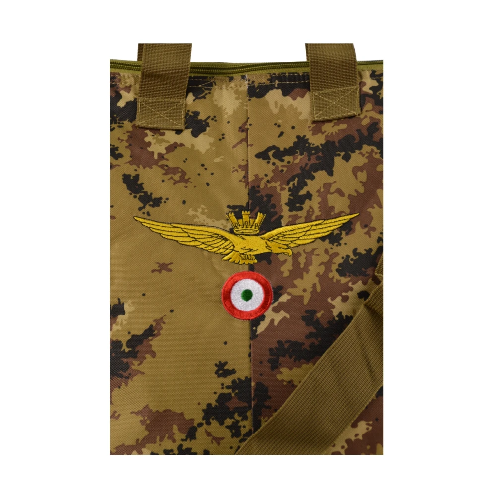 aeronautica militare Militaire Stijl Schoudertas Waterdicht Beige Heren