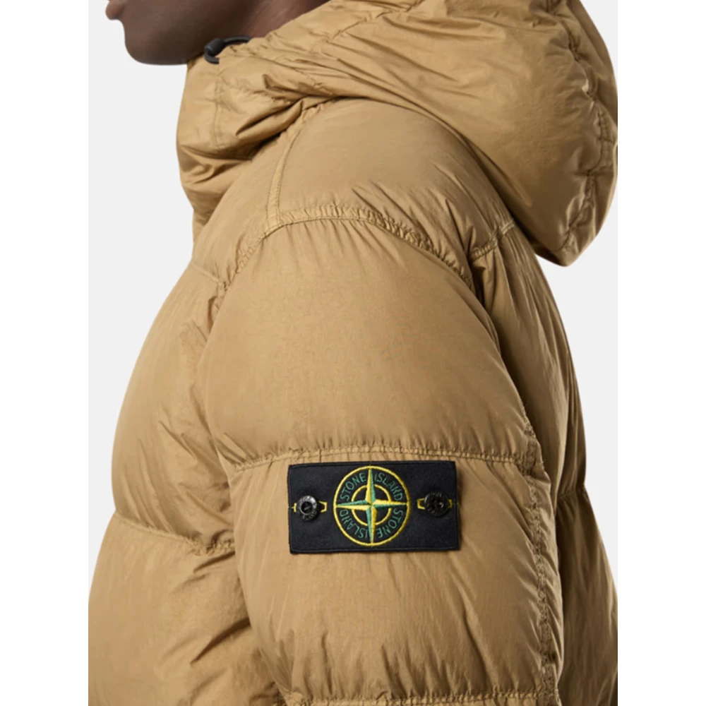 Stone Island Winddichte Crinkle Reps Jas (Biscotto) Beige Heren