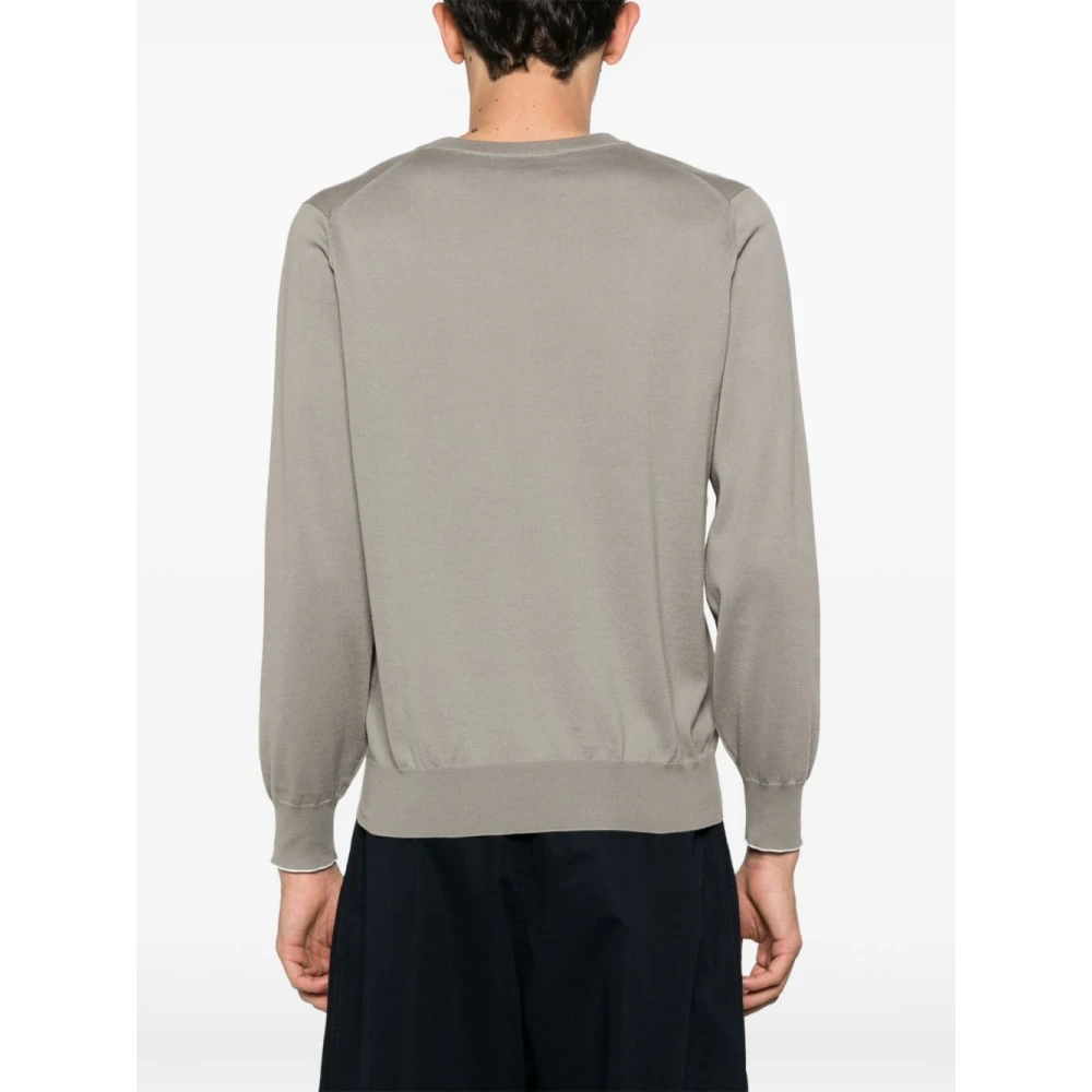 BRUNELLO CUCINELLI Sage Green Crew Neck Sweater Green Heren