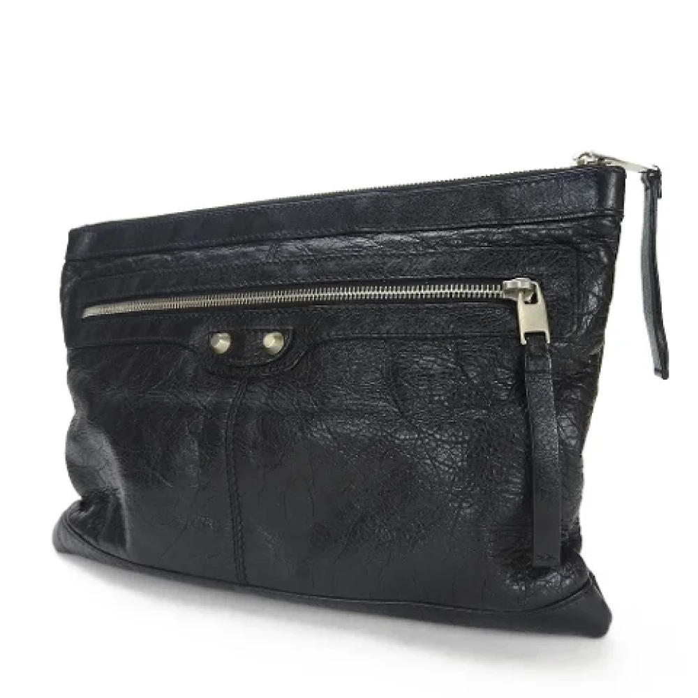 Balenciaga Vintage Pre-owned Leather clutches Black Dames