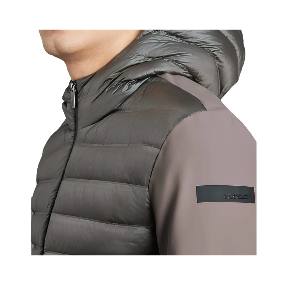 RRD Blauw zwarte jas met capuchon en gewatteerde voorkant Green Heren