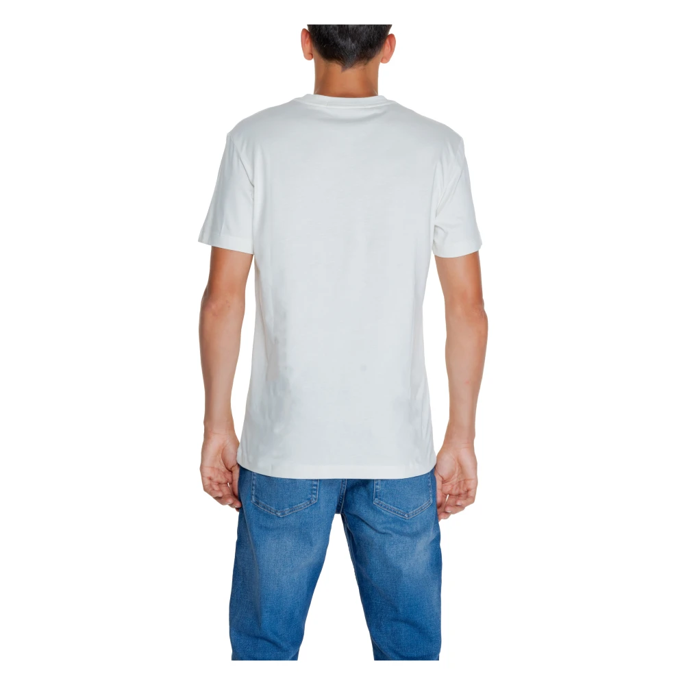 Calvin Klein Jeans Heren T-shirt Monologo Applique White Heren