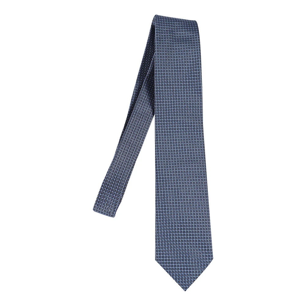 Ermenegildo Zegna Elegante Zijden Stropdas voor Heren Blue Heren