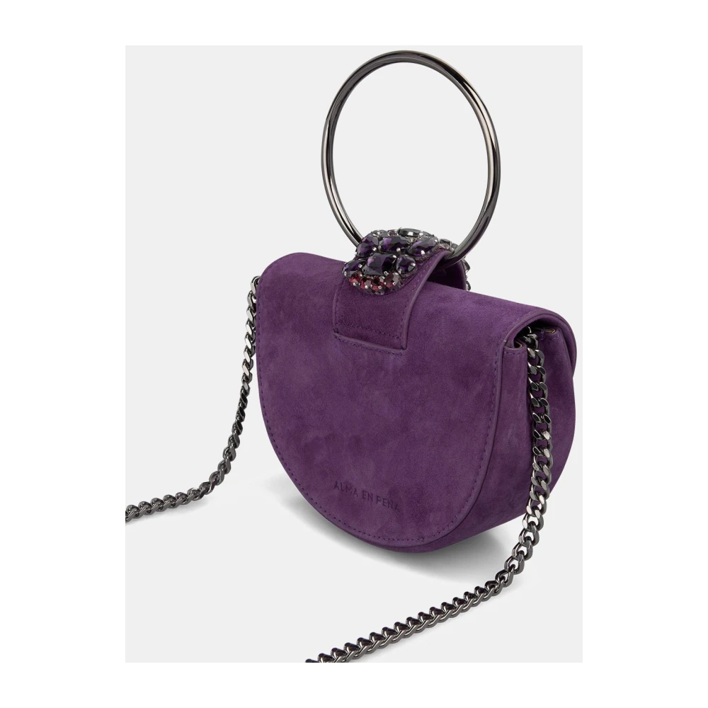 Alma en Pena Slangen handtas Purple Dames