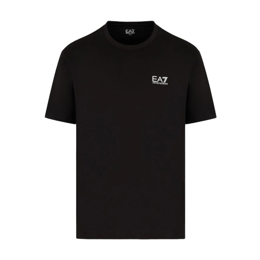 Emporio Armani EA7 Contrast Logo Korte Mouw T-shirt Black Heren