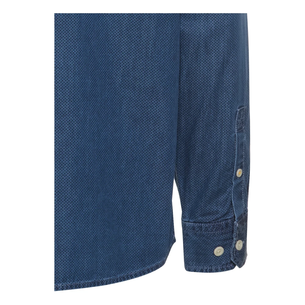 camel active Gedrukt overhemd met lange mouwen Blue Heren