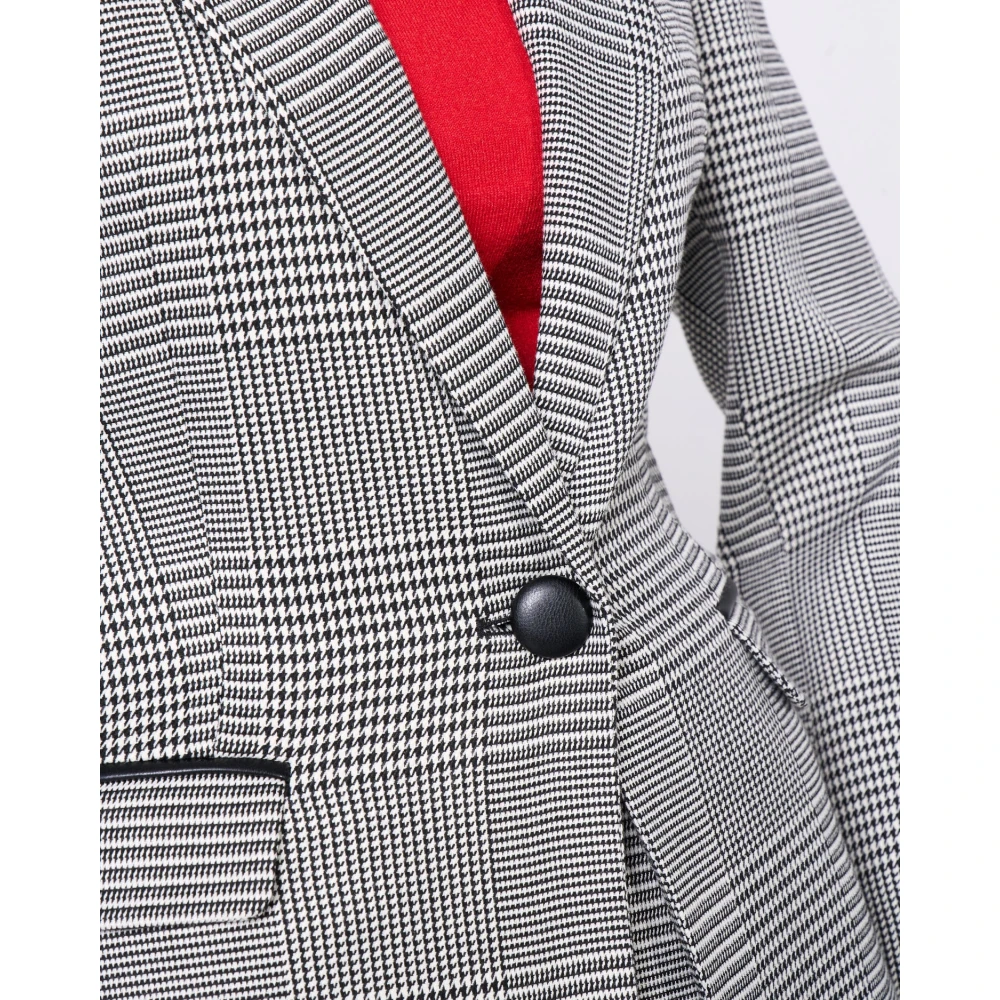 Silvian Heach Geruite getailleerde blazer Gray Dames
