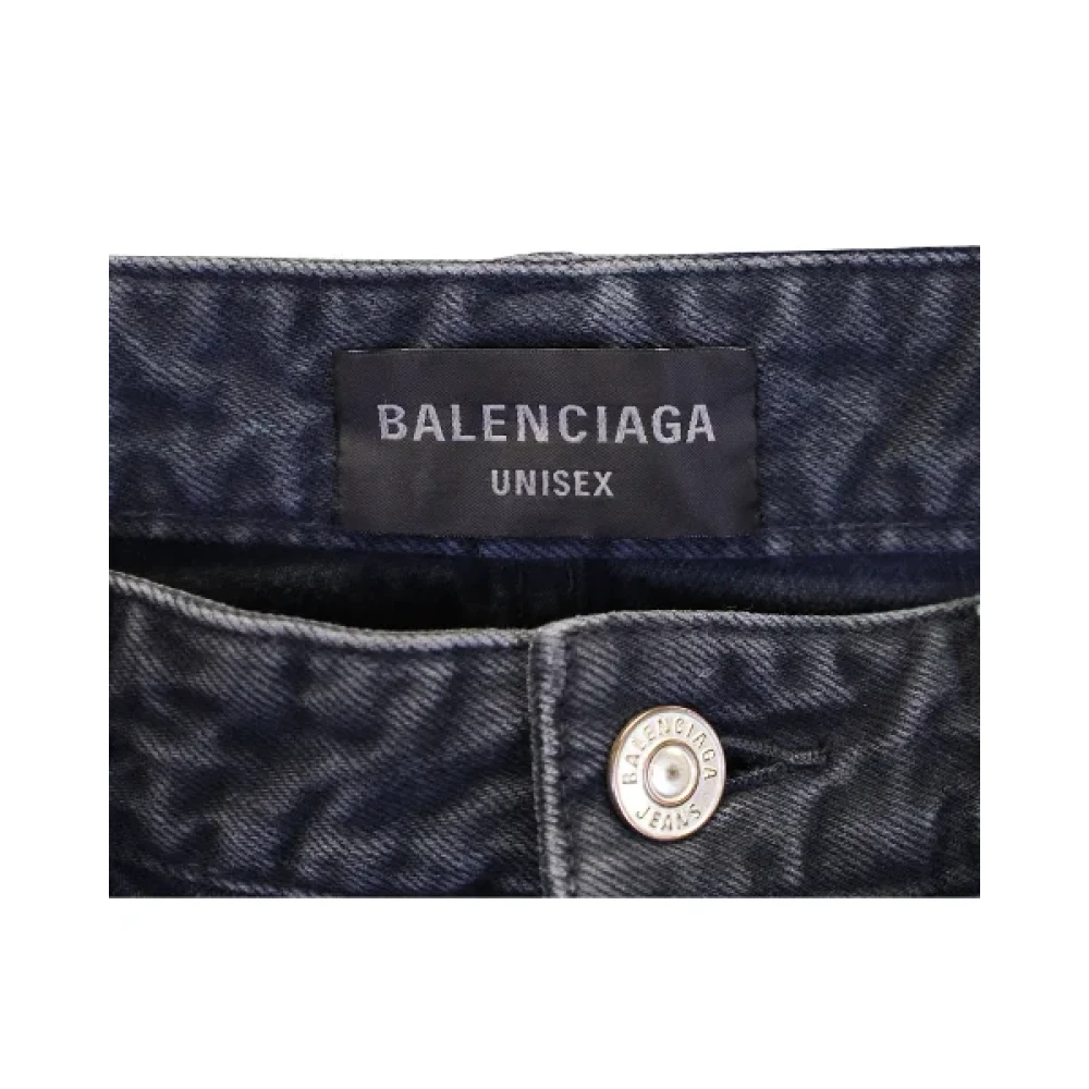 Balenciaga Vintage Pre-owned Cotton jeans Black Dames