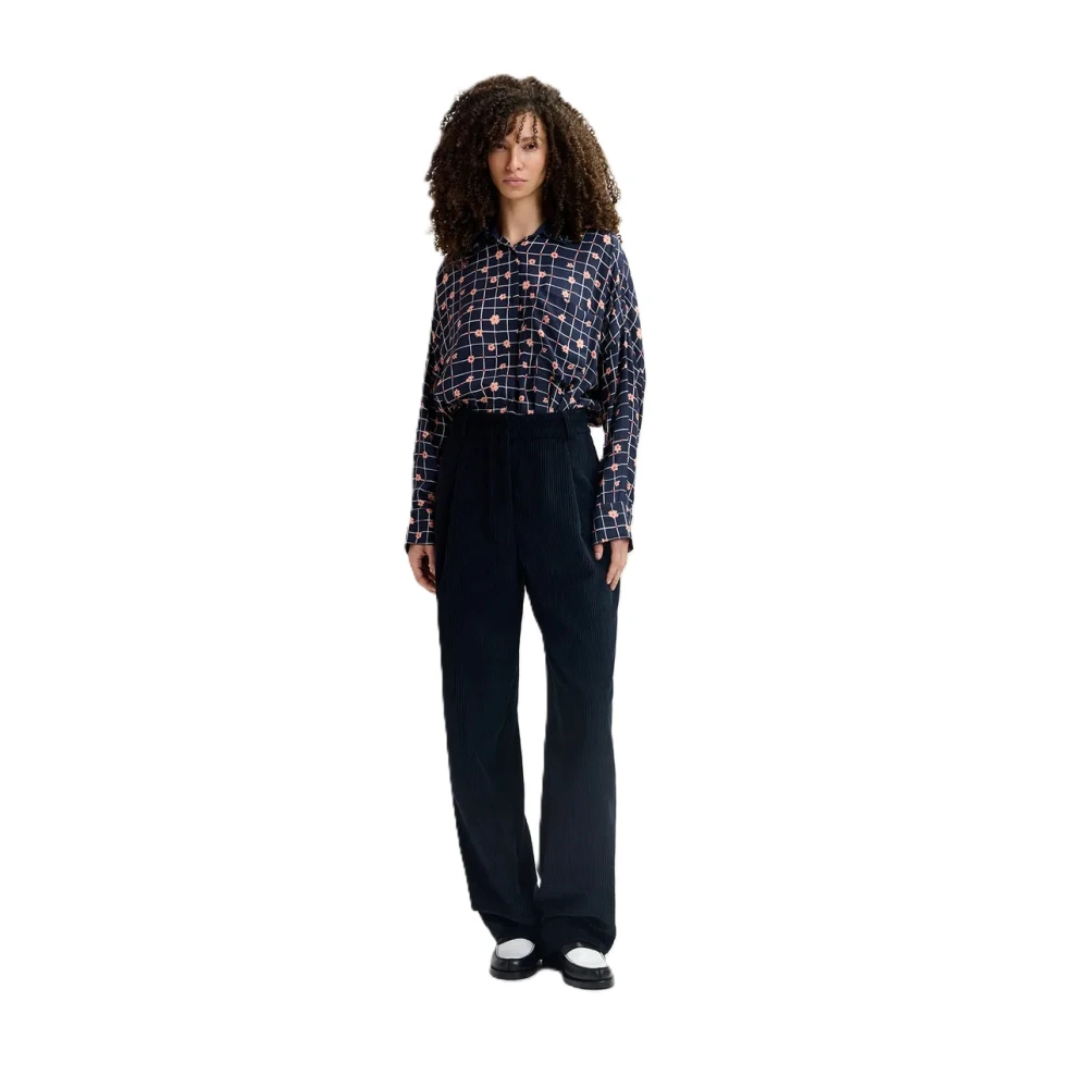 Essentiel Antwerp Sequin Kraag Shirt Blue Dames